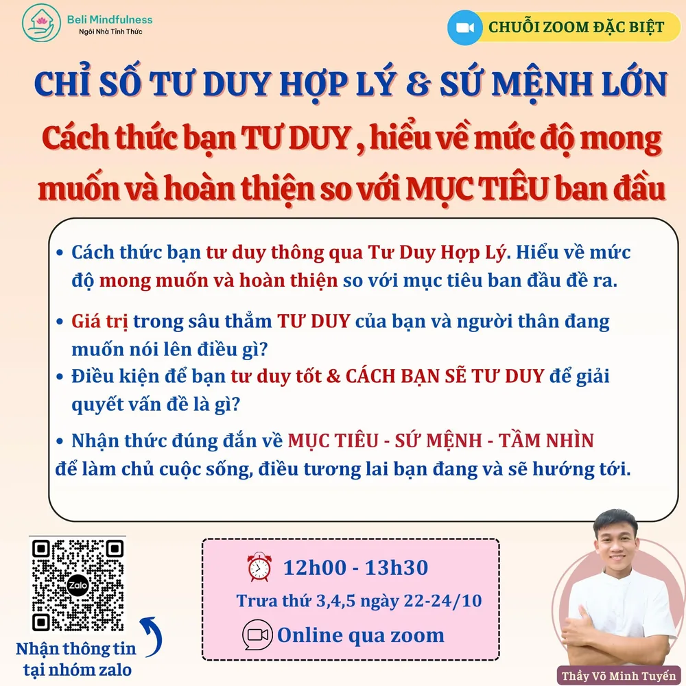 Chuỗi Zoom đặc biệt: Tư duy hợp lý và Sứ mệnh lớn